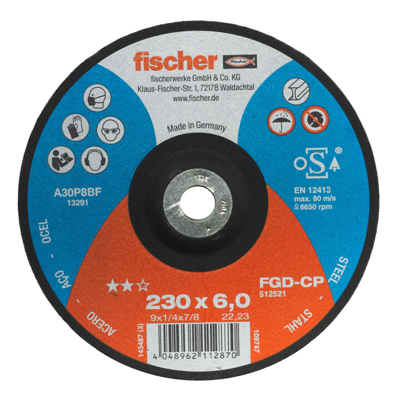 Tarcza szlifierska fischer FGD-CP 230 x 6,0 x 22,23 CARBON