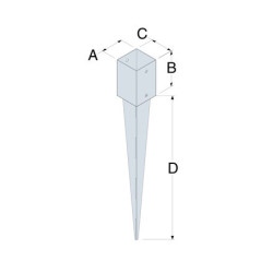 Ogrodowa sztyca wbijana PPJET - Simpson Strong-Tie