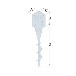 Ogrodowa sztyca wkręcana PPJST - Simpson Strong-Tie