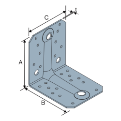 Złącza kątowe wzmocnione - Strong A4 ABR-S - Simpson Strong-Tie