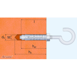 KEHS - uniwersalna kotwa z hakiem sufitowym KEHS - arvex