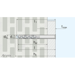 KARL - nylonowa koszulka dybla ramowo - elewacyjnego do murów otworowych KARL - arvex